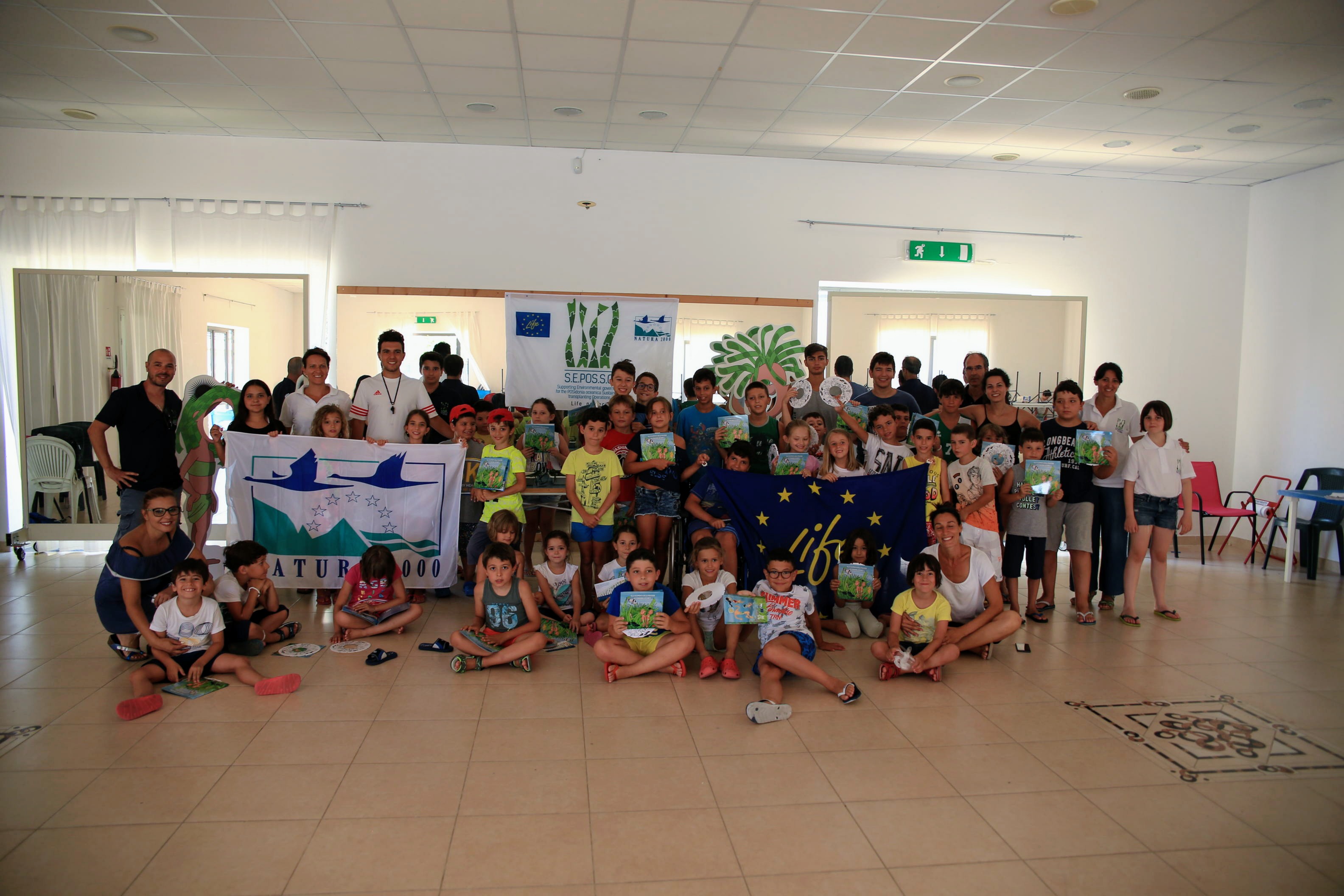 Meeting with the kids in the Centro Polisportivo Augusta (SR), Sicily
